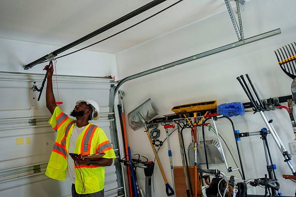 Professional Garage Door Installation technician working in East Camden, SC